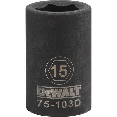 DeWalt Mechanics DWMT75103OSP  -  1/2 DRIVE IMPACT SOCKET - 6 POINT-15MM