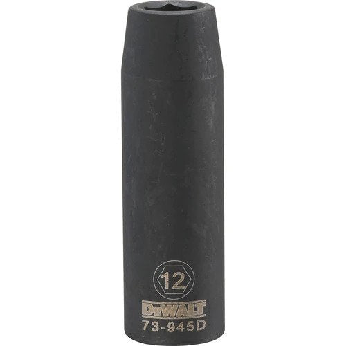 Dewalt DWMT73945OSP  -  1/2 DRIVE DEEP IMPACT SOCKET - 6 POINT-12MM