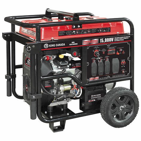 King KCG-15000GE  -  15,000W V-TWIN GASOLINE GENERATOR WITH ELECTRIC START