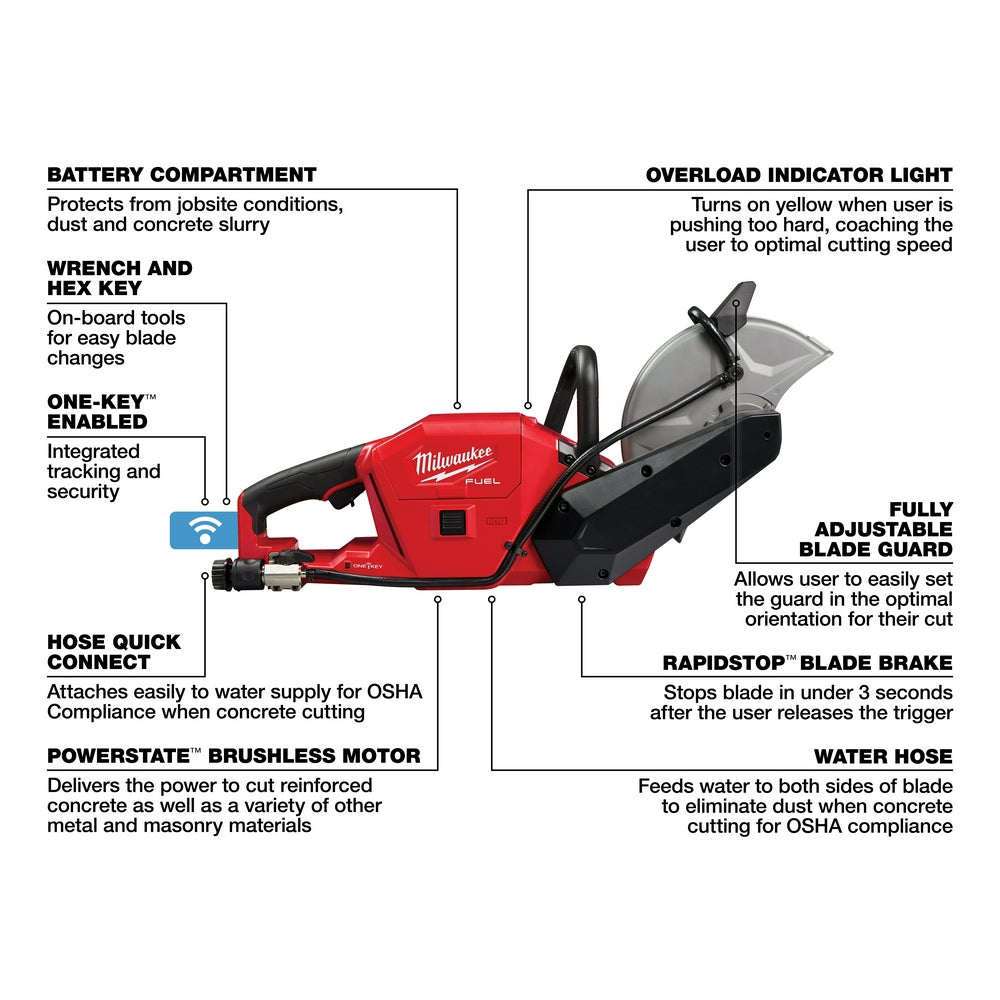 Milwaukee 2786-22HD - M18 FUEL™ 9 in. Cut-Off Saw with ONE-KEY™ Kit