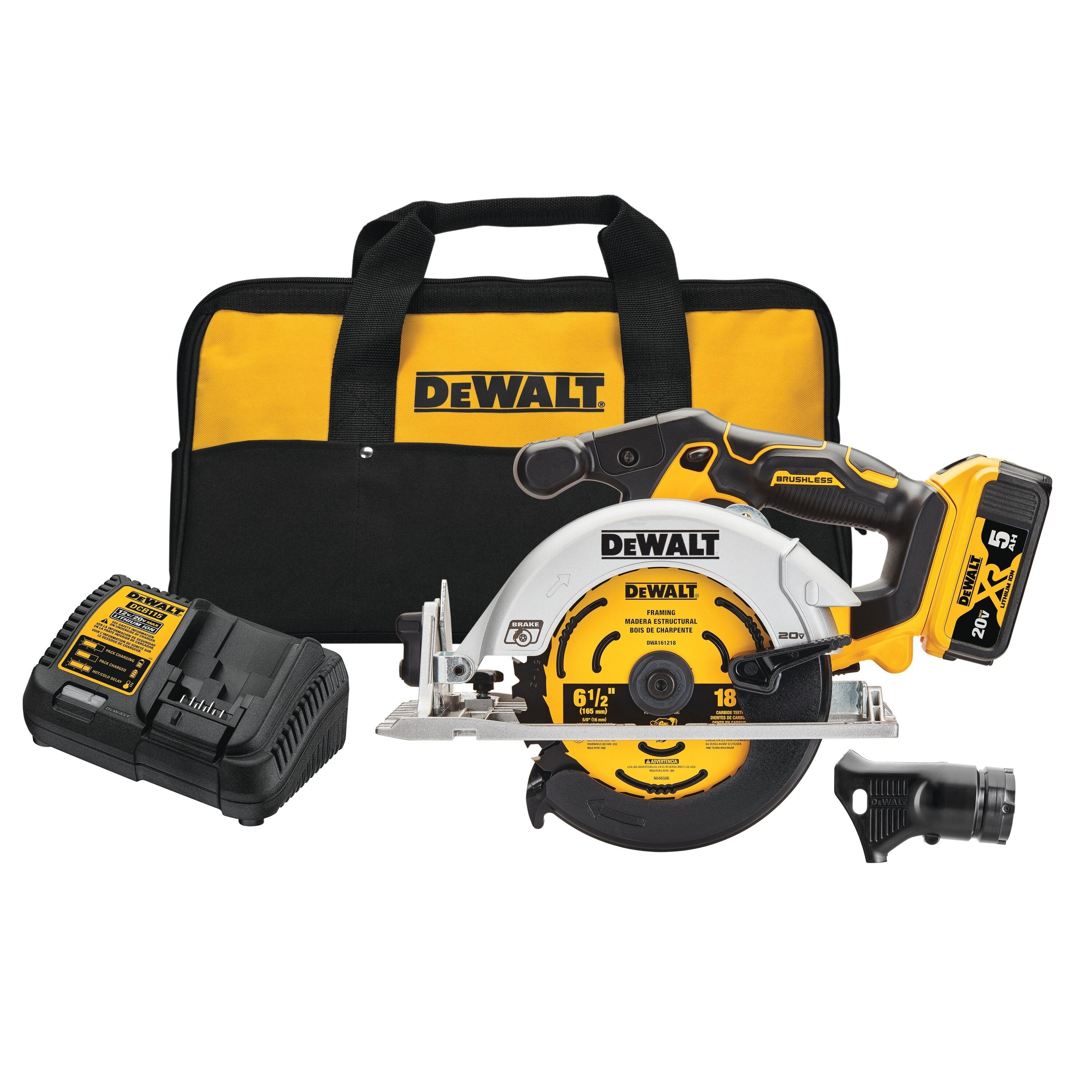 DeWalt DCS565P1 – 20 V MAX 6-1/2 BÜRSTENLOSE KREISSÄGE (KIT)