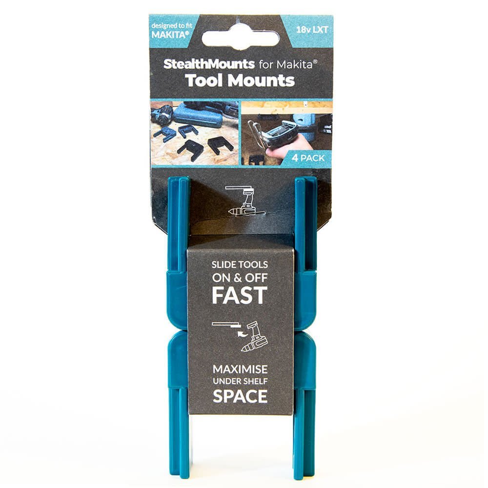 StealthMounts Tool Mount Makita LXT Blue 4pk Item No.TM-MK18-BLU-4