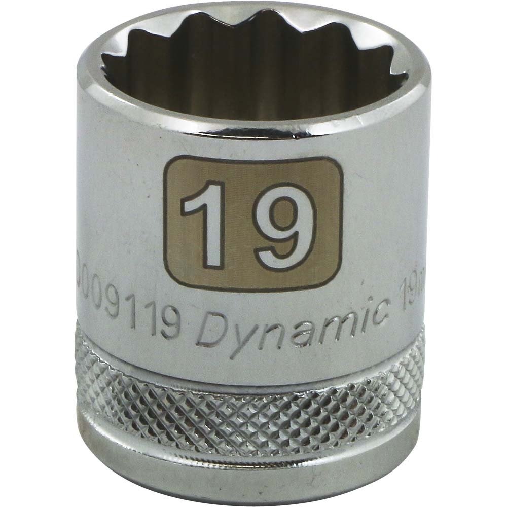 Gray GT-D009119 -  3/8" DRIVE 12 POINT 19MM CHROME SOCKET