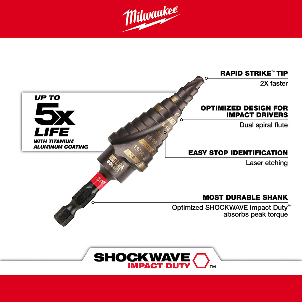 Milwaukee 48-89-9244  -   SHOCKWAVE Impact Duty #4 3/16 - 7/8"