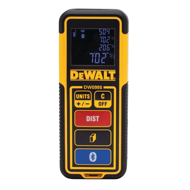 DEWALT DW099S-Laser Measure Tool/Distance Meter, 100-Feet With Bluetooth