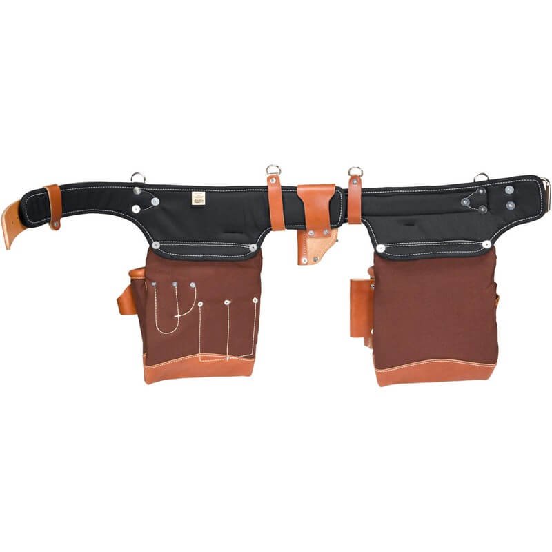 Occidental Leather 9855LH Adjust-to-Fit Fat Lip Tool Bag Set - Cafe - Left