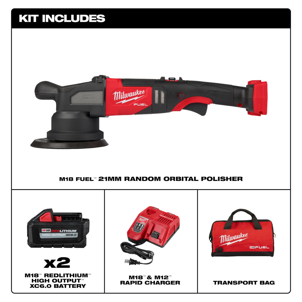 MILWAUKEE  2685-22HD  -M18 FUEL™ 21mm Random Orbital Polisher Kit