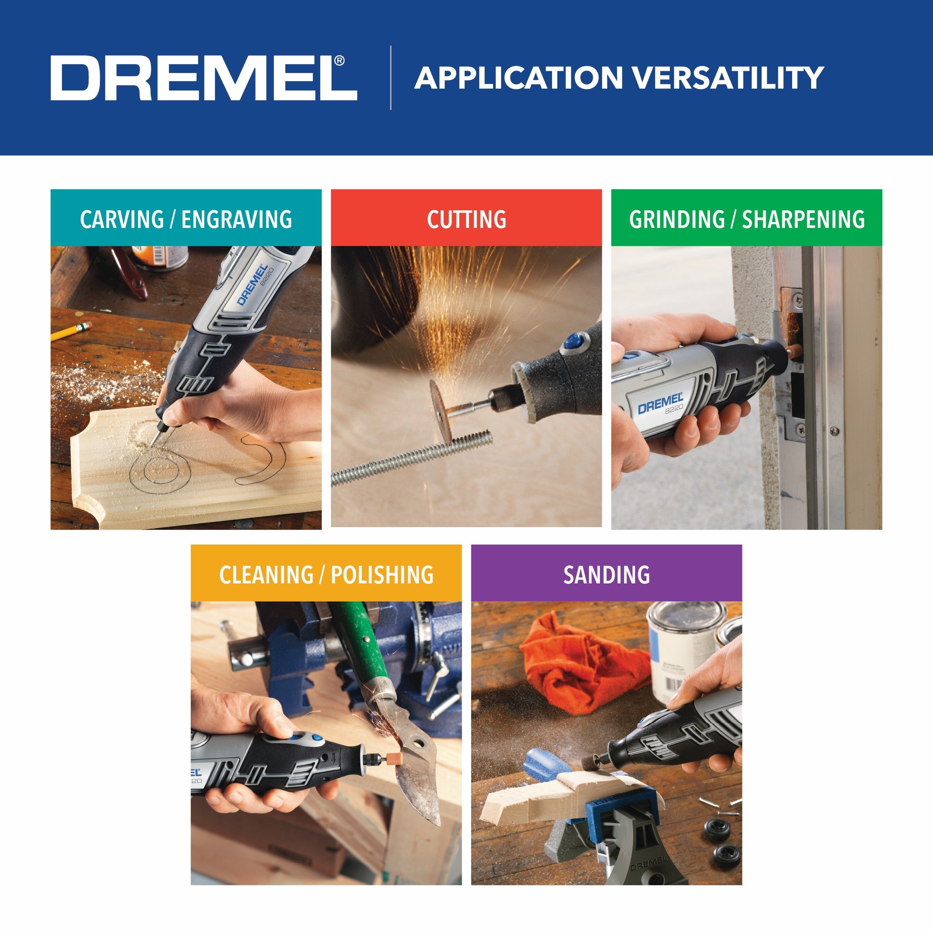 DREMEL 8220-1/28 12V Max Lithium-Ionen-Akku-Rotationswerkzeugsatz 