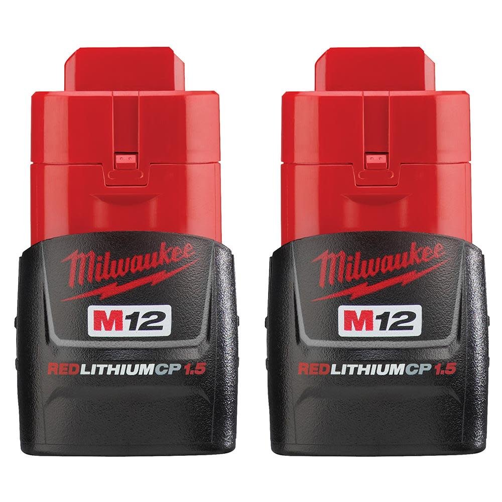 Milwaukee 48-11-2411 - M12 REDLITHIUM 1.5Ah Compact Battery Pack 2pk