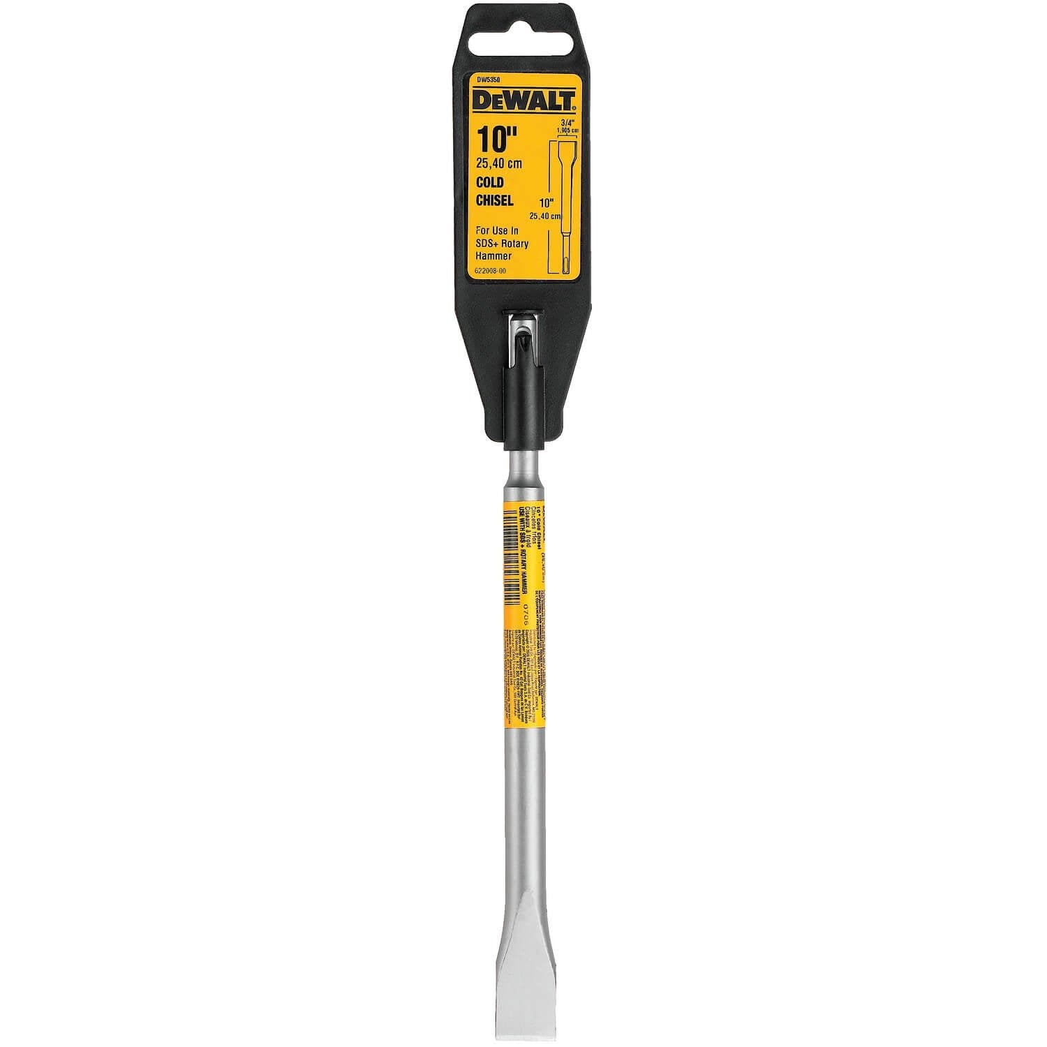 Foret à burin à froid DEWALT DW5350-10 pouces SDS Plus, argent