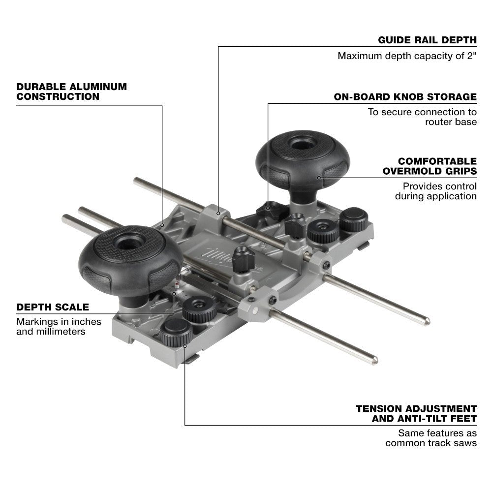 Milwaukee Router Guide Rail Adapter