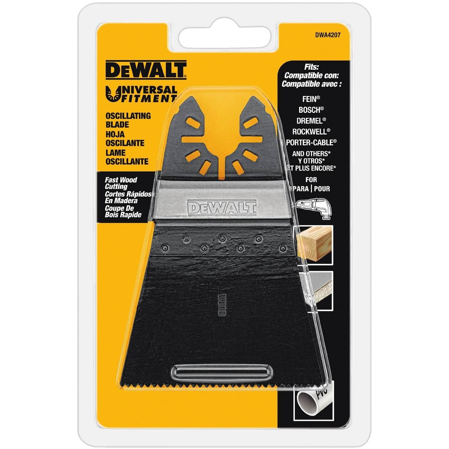 DEWALT DWA4207-4 In Titanium Oscillating Tool Blade For Fast Cutting (1 Pack)