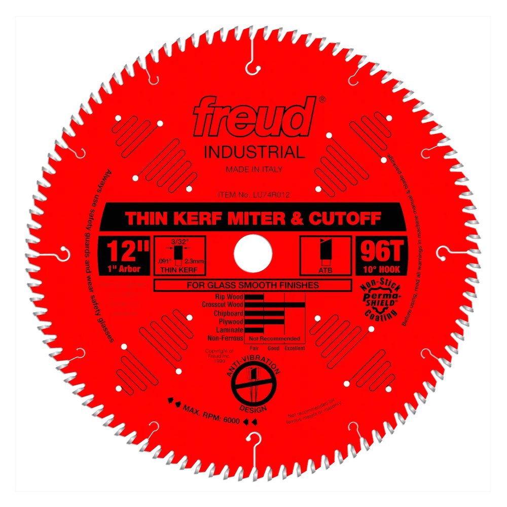 Freud 12" Thin Kerf Ultimate High Production Cut-Off Saw Blade