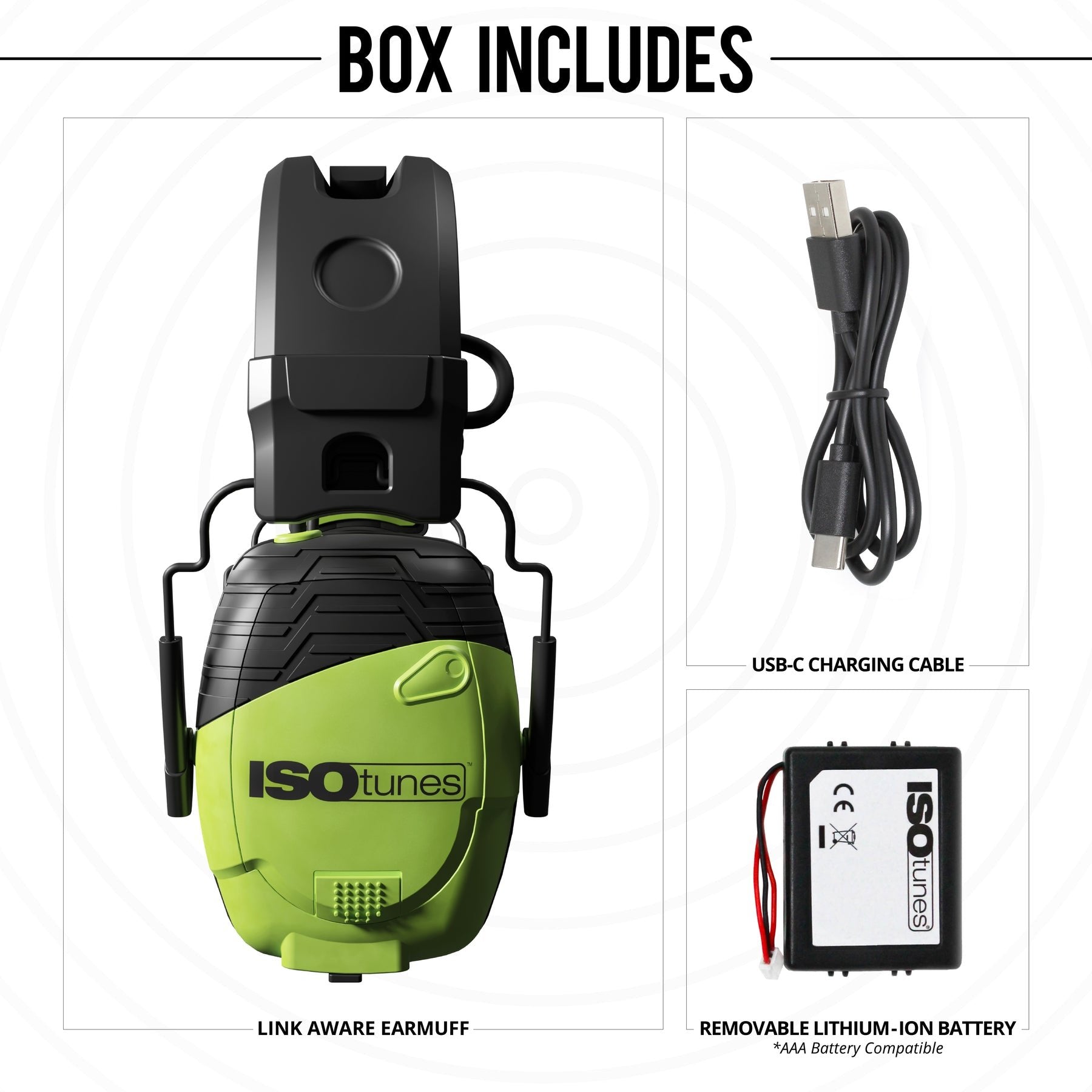 IsoTunes IT-34B - LINK Aware Bluetooth-Ohrenschützer Grün