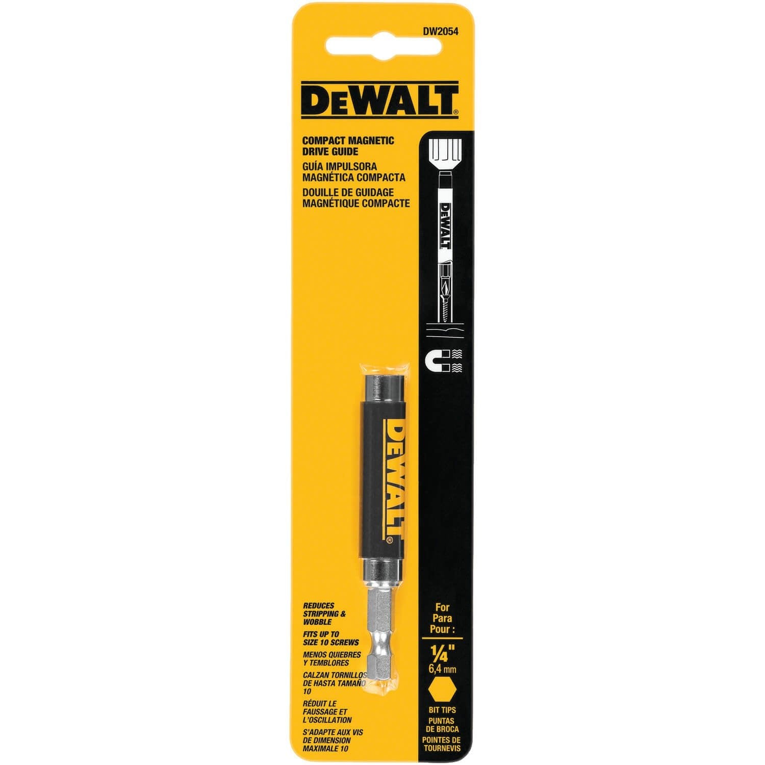 Guide d'entraînement magnétique DEWALT DW2054, 1/4 po