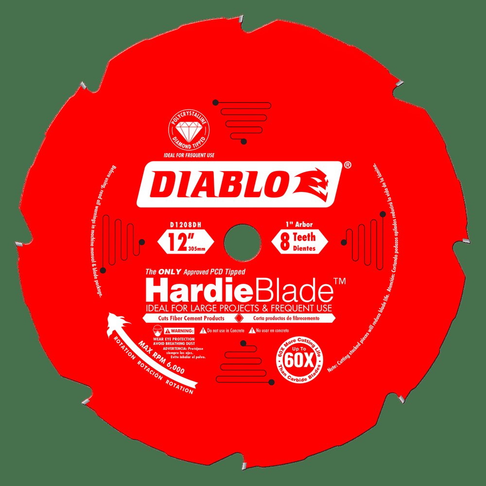 Diablo D1208DH  -  12" 8T Fiber Cement Blade