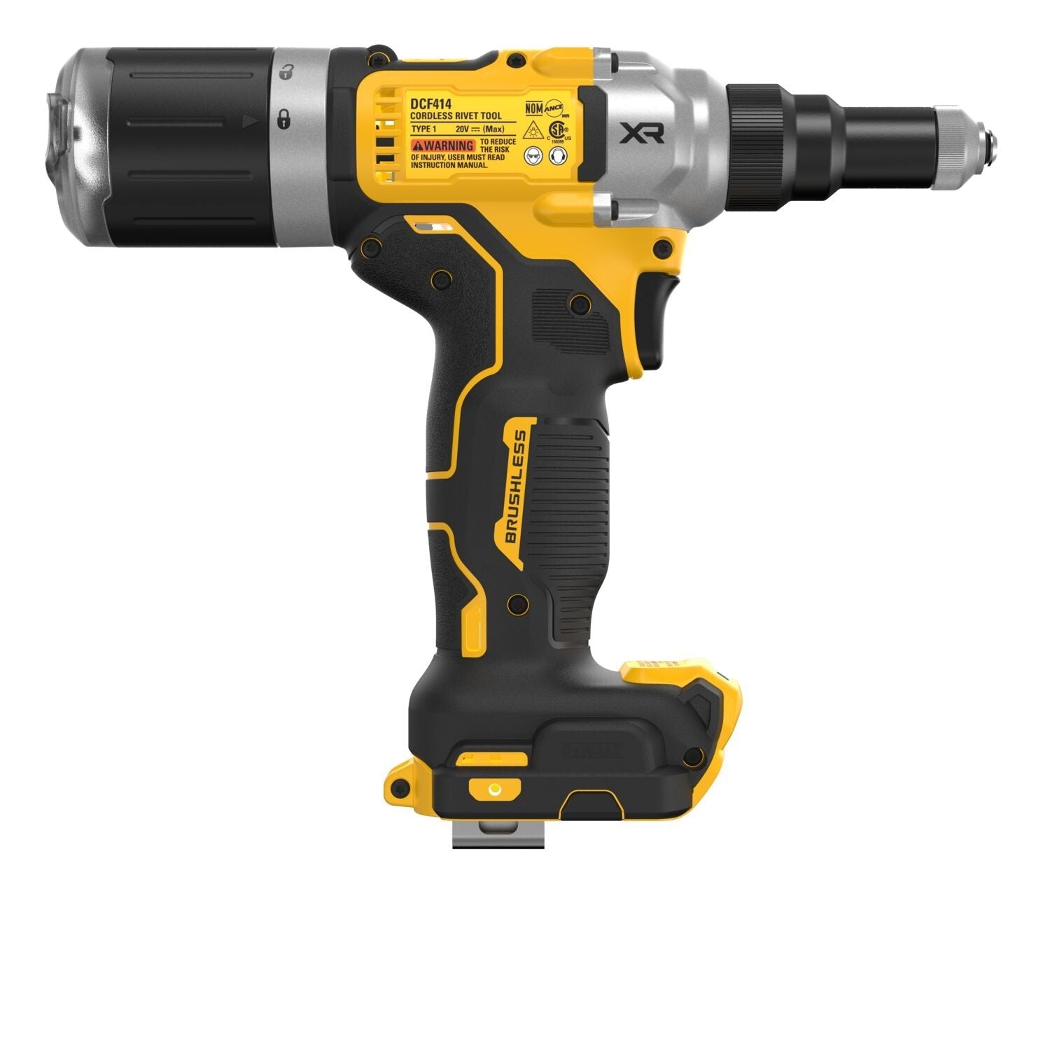 Outil à riveter sans fil DEWALT DCF414B-20V MAX* XR sans balais 1/4" (outil seul)