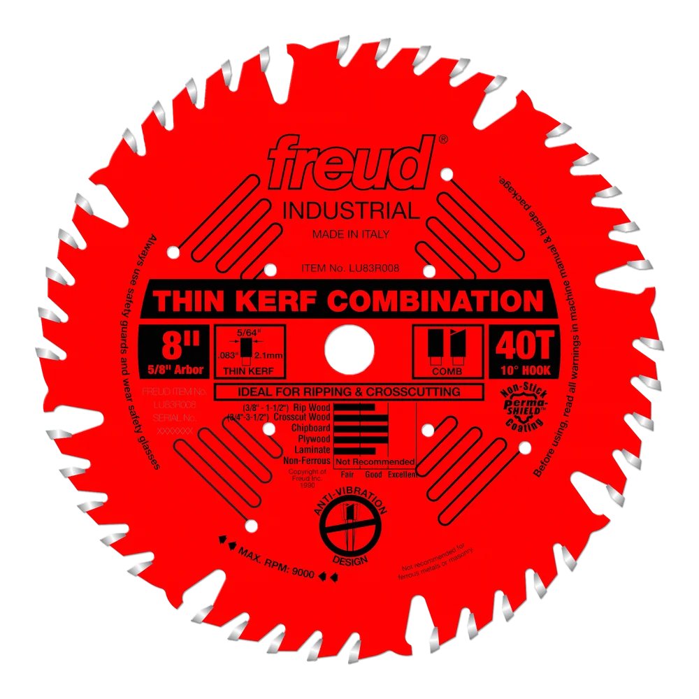 Freud 8" Thin Kerf Combination Blade FREUD