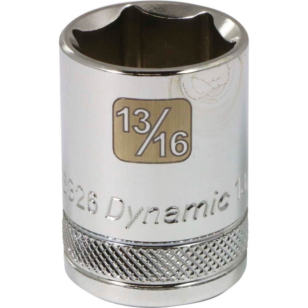 DYNAMIQUE 1/2" D 6 PT 13/16" CHR SKT