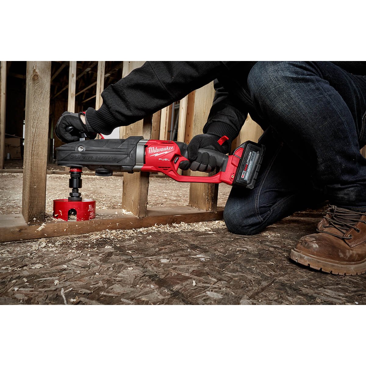 Milwaukee 2811-22 - M18 FUEL™SUPER HAWG™ Right Angle Drill w/ QUIK-LOK™ Kit