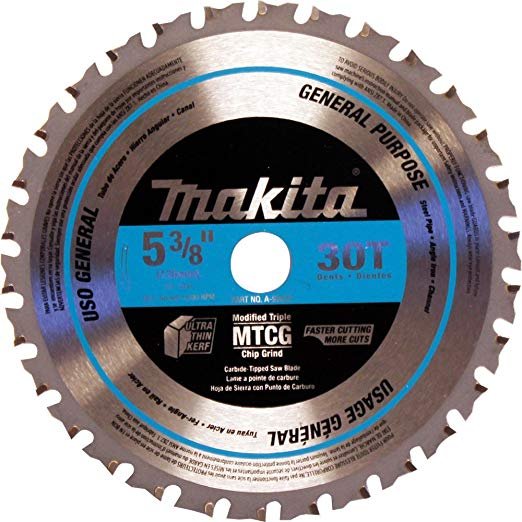 Lame de scie à métaux Makita A-95037 - 5-3/8" à pointe carbure 30 dents 