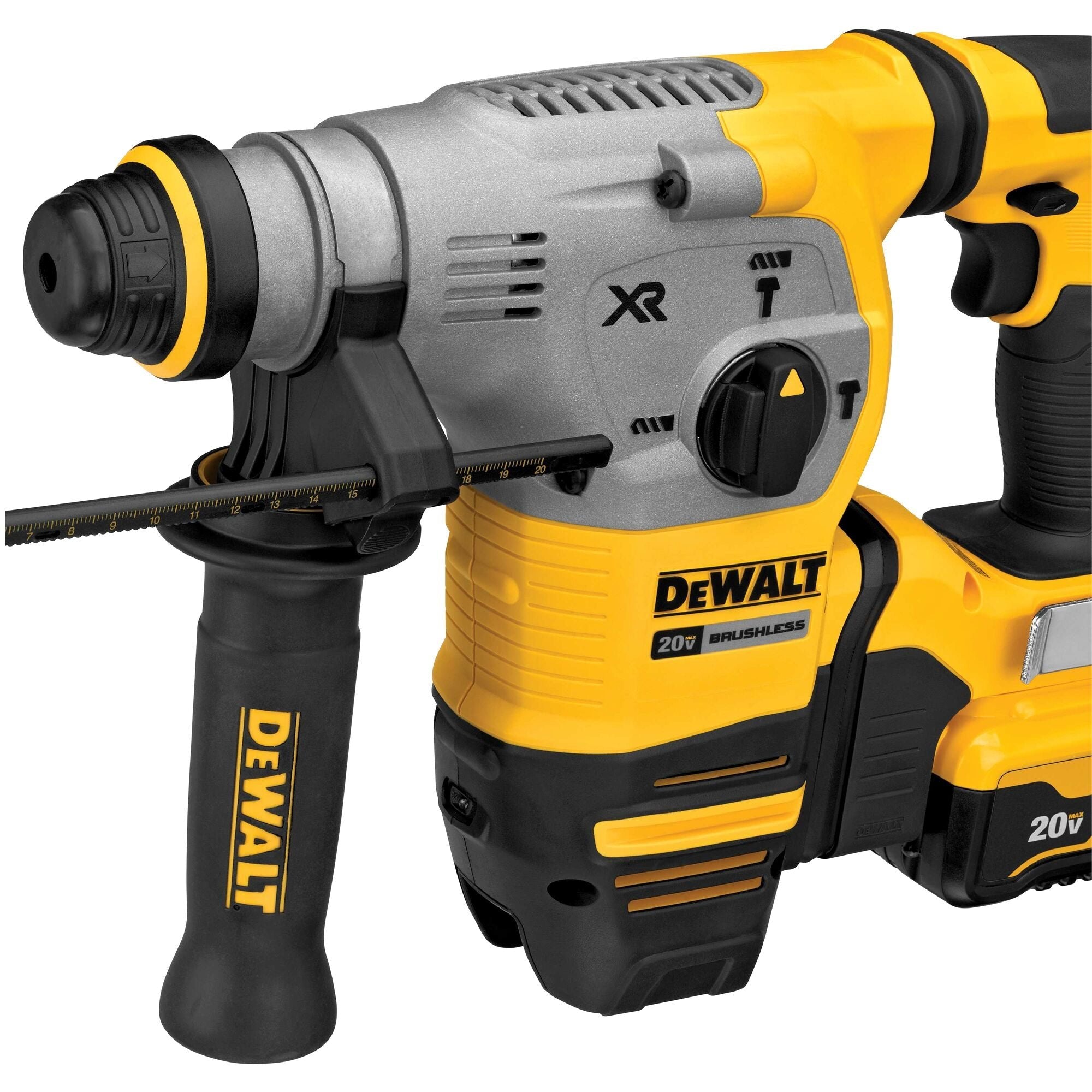 DEWALT DCH293R2 20V MAX* 1-1/8 in. XR® Brushless Cordless SDS PLUS L-Shape Rotary Hammer Kit