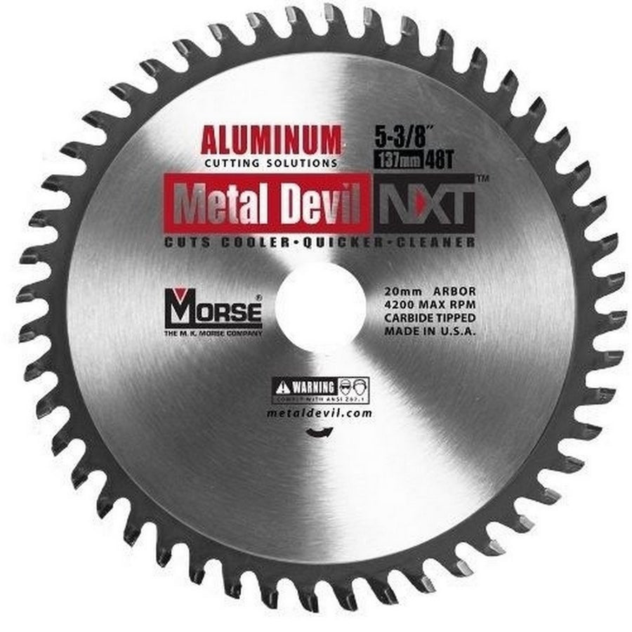 MK-Morse CSM53848NAC – Kreissägeblatt, 5-3/8 Zoll, 48 Zähne, NXT, Aluminium