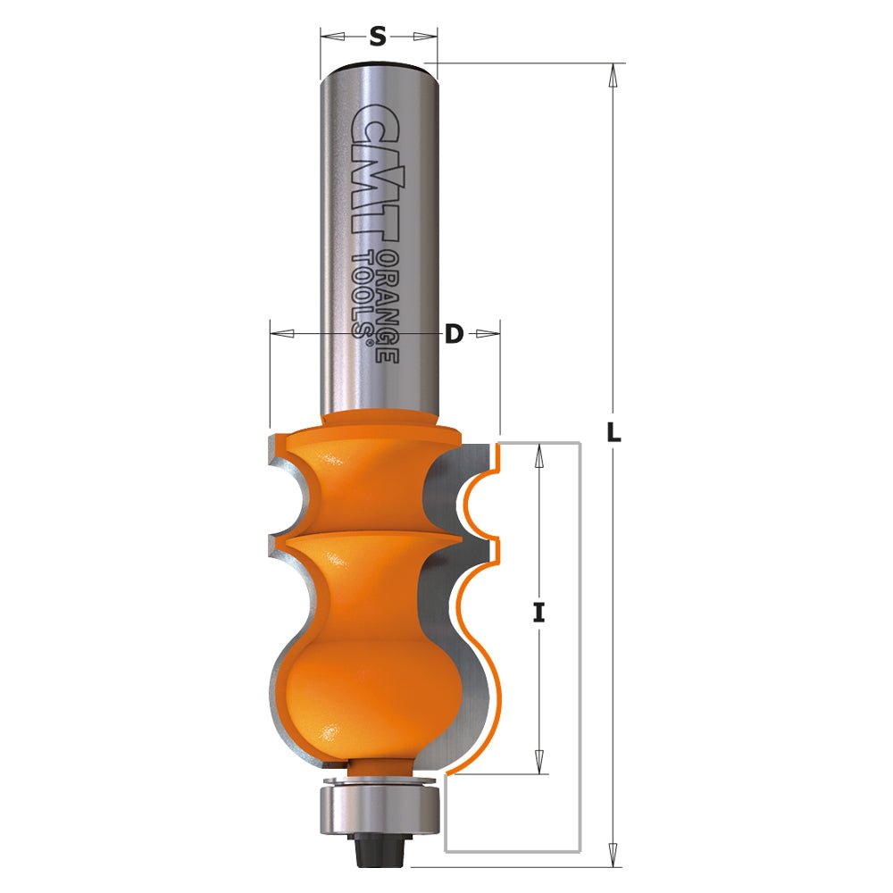 CMT - 855.901.11 - Mèche à moulurer 15/16" x 1-3/8" avec roulement