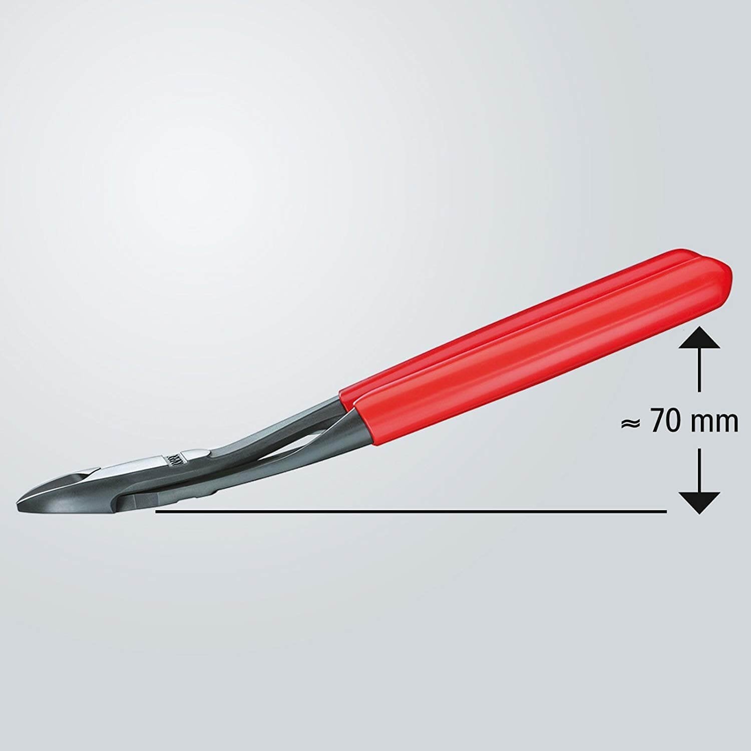 Knipex 7421250SBA - Pince coupante diagonale coudée à 12° à fort effet de levier de 25 cm