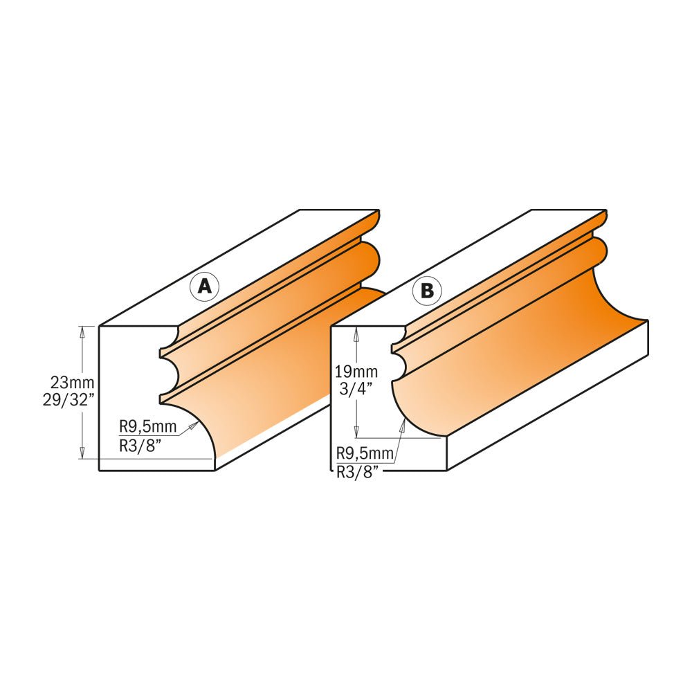 CMT 856.851.11 - MÈCHE POUR SYSTÈME DE ROUTEUR À MOULURE