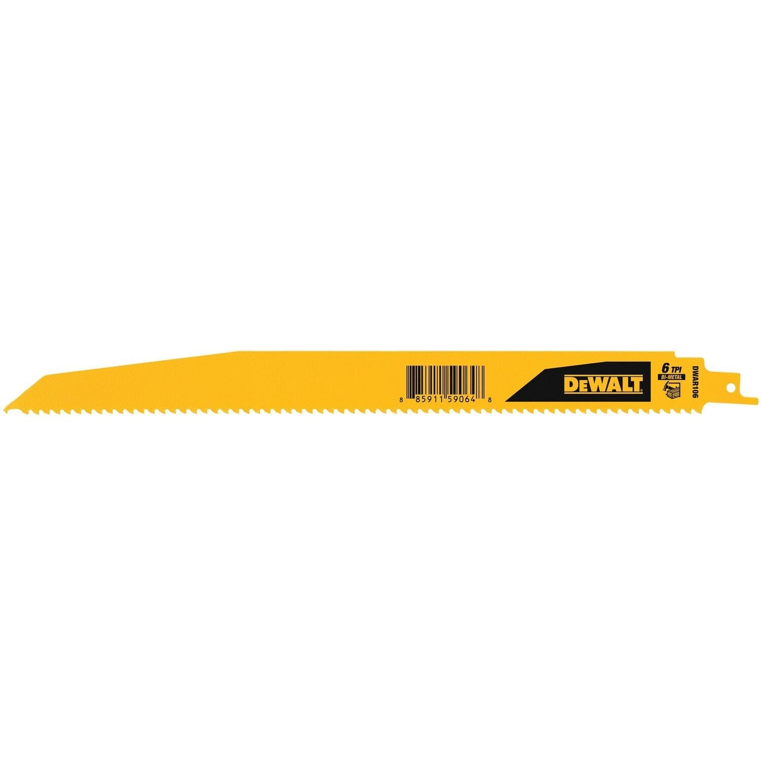 DeWALT - DWAR106 - 5-Pack 12-in 6-TPI Demolition Reciprocating Saw Blade