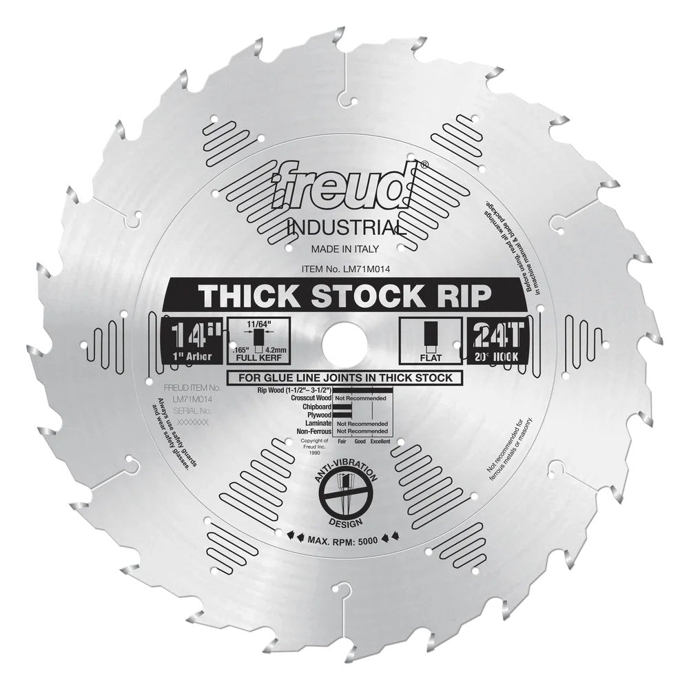 Freud LM71M014 - 14" dickes Stock-Rip-Sägeblatt 