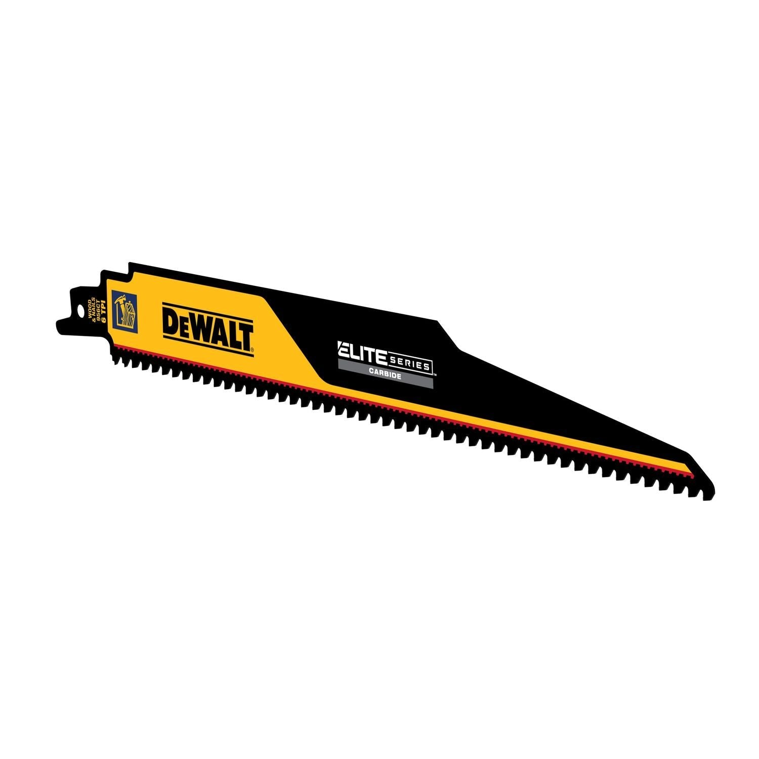 DEWALT DWAR956CT-1 ELITE SERIES 1-PACK CARBIDE TIPPED 9-IN 6-TPI DEMOLITION RECIPROCATING SAW BLADE