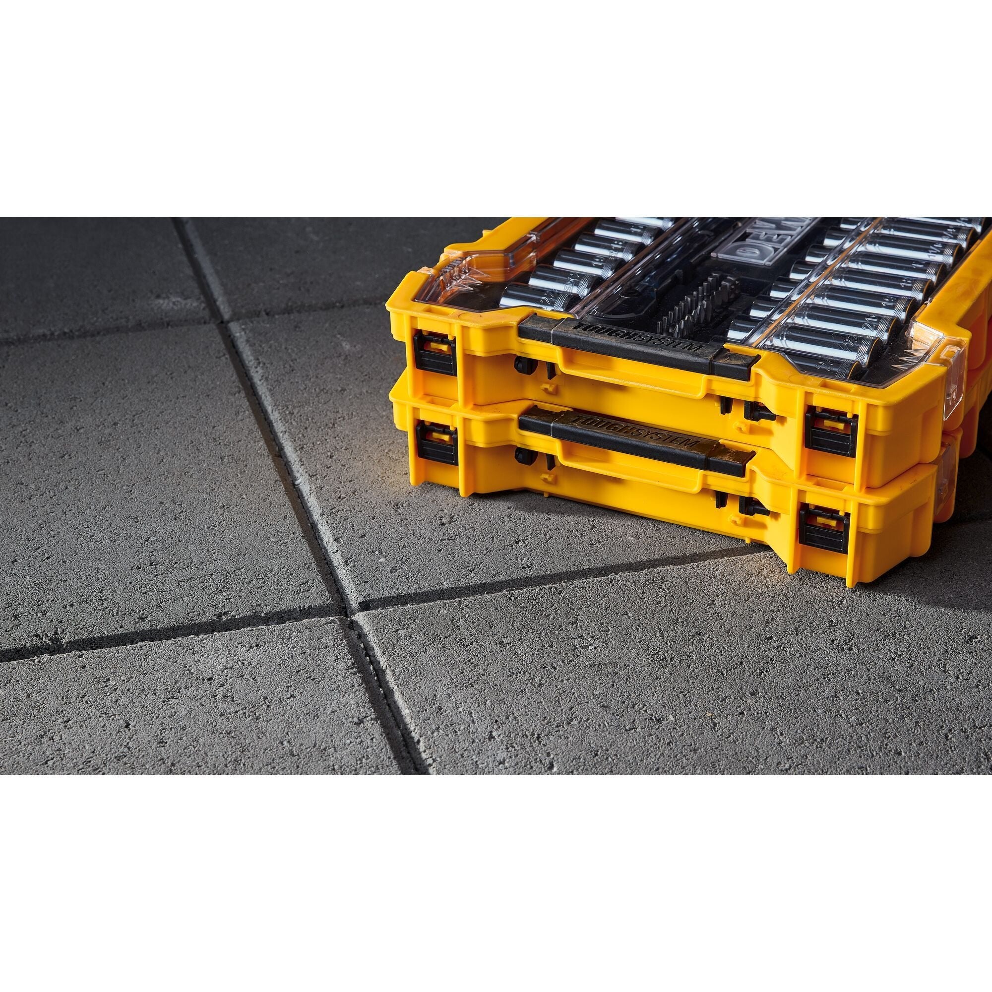 Dewalt  DWMT45403 3/8 in and 1/2 in Mechanic Tool Set With ToughSystem® 2.0 Tray and Lid (85 pc)