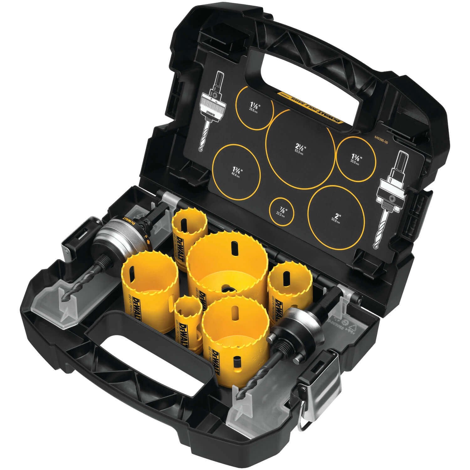 Kit de scie cloche DEWALT D180002, kit d'électricien standard, bimétallique