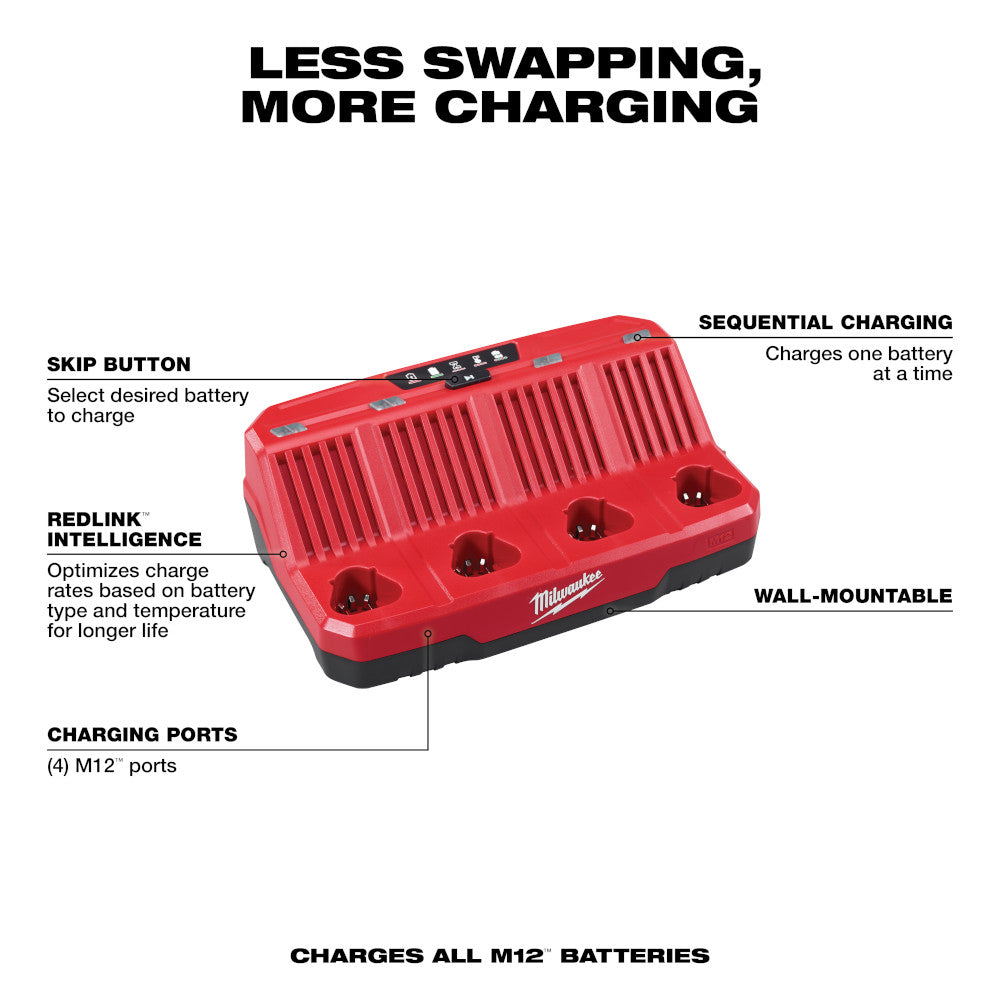 Milwaukee 48-59-1204  -  M12 4 Bay Charger