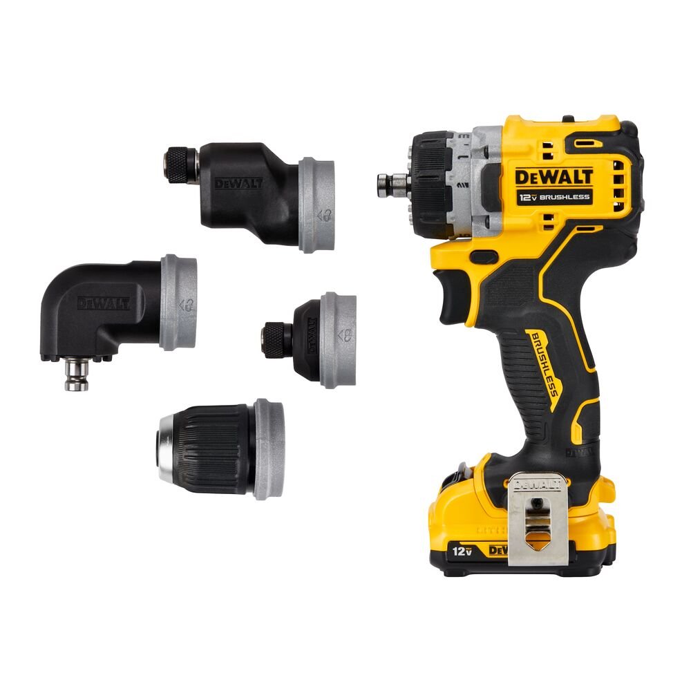 DEWALT DCD703F1 XTREME™ 12V MAX* BÜRSTENLOSES AKKU-5-IN-1-BOHRSCHRAUBER-SET