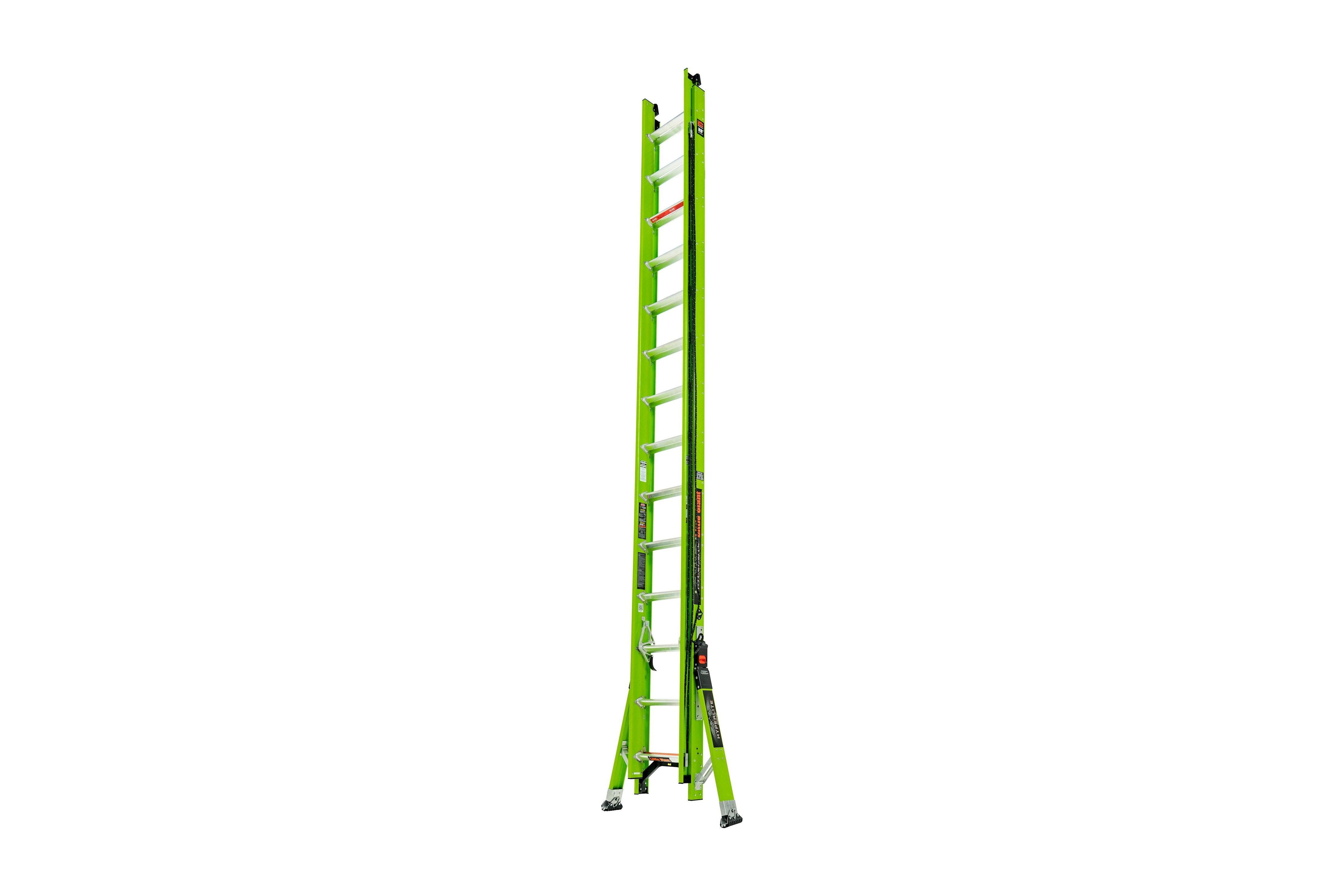 Little Giant 17232-303- SUMOSTANCE with HYPERLITE Technology 32' - CSA Grade IAA - 375 lb/170 kg Rated, Fiberglass Extension Ladder with GROUND CUE, Rub Strips and SURE-SET Feet