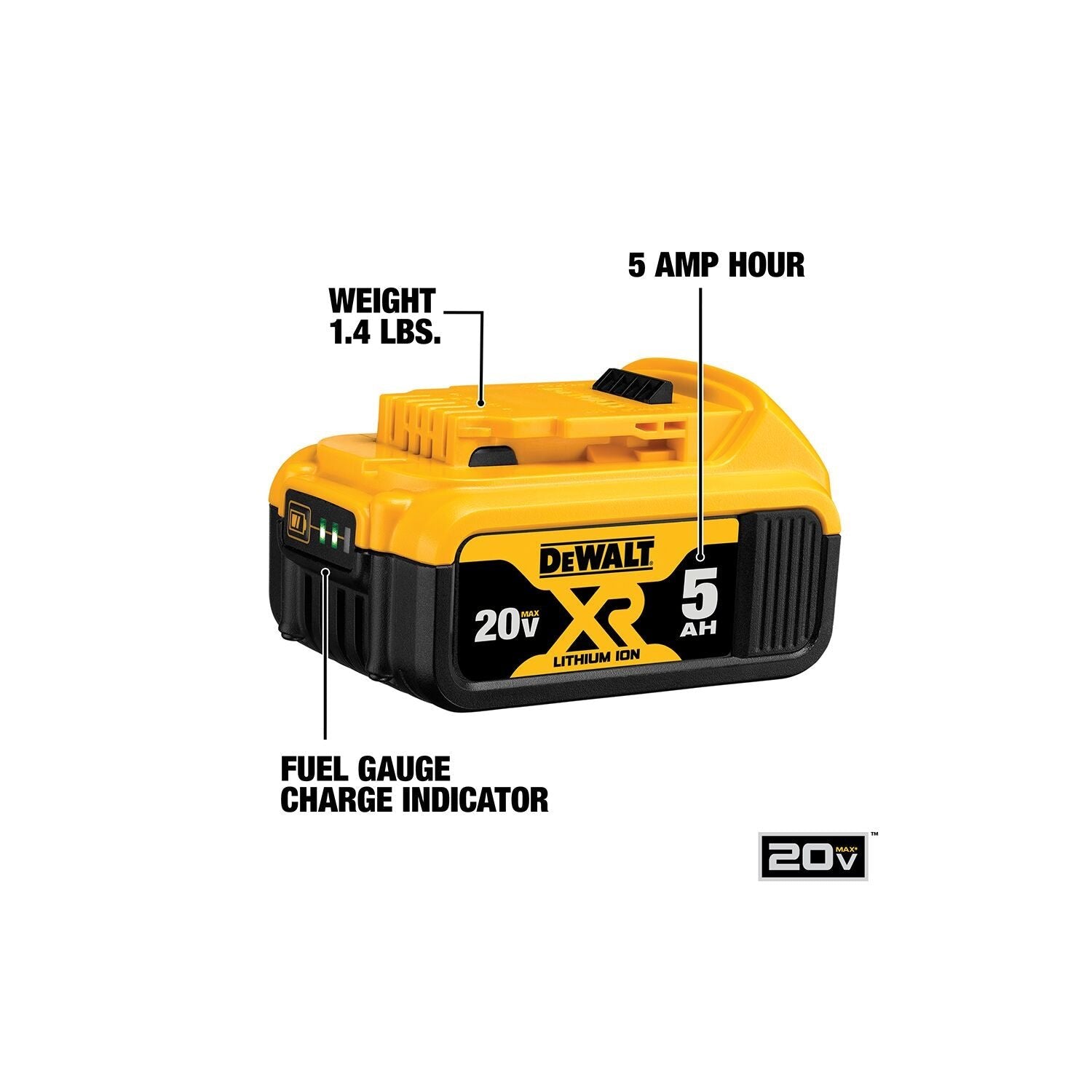 DEWALT DCB205CK 20V MAX* 5.0Ah Battery Charger Kit with Bag