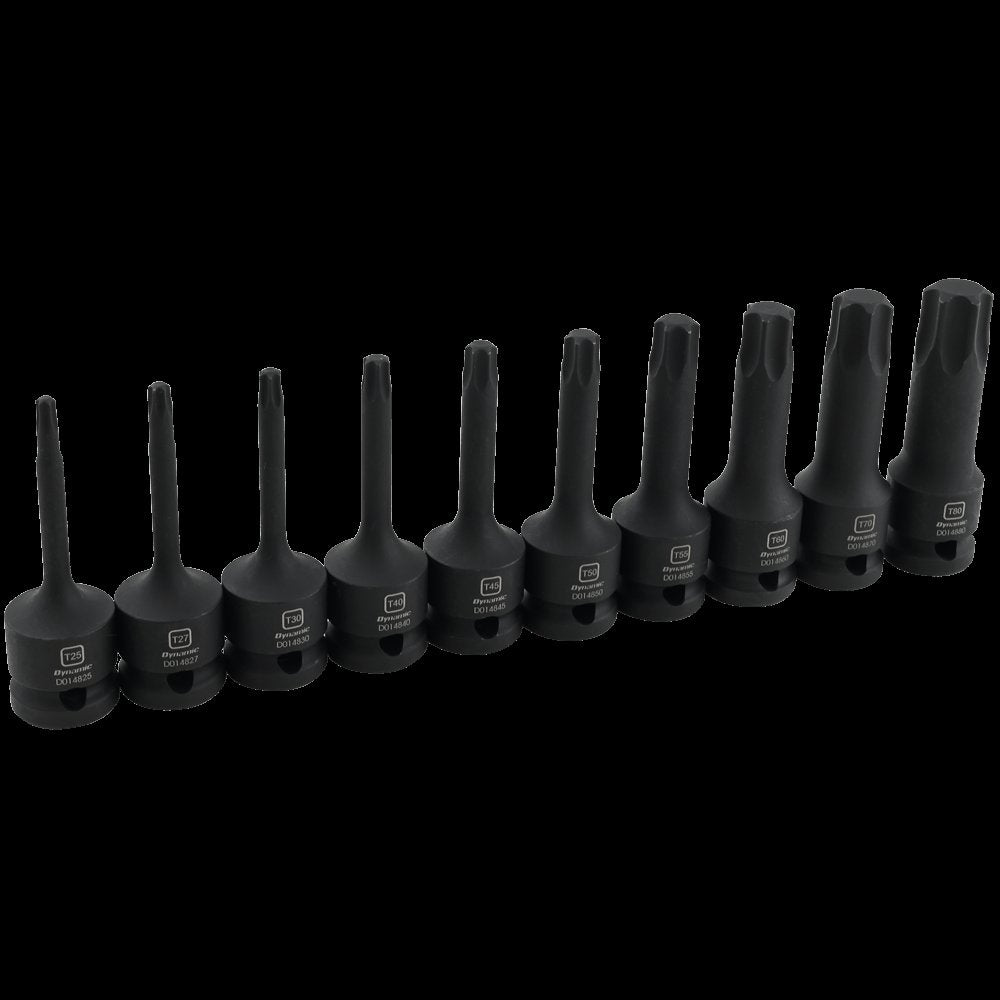 Dynamic D018101  -  1/2" DRIVE 10 PC 1/2" DRIVE TORX BIT IMPACT SOCKET SET