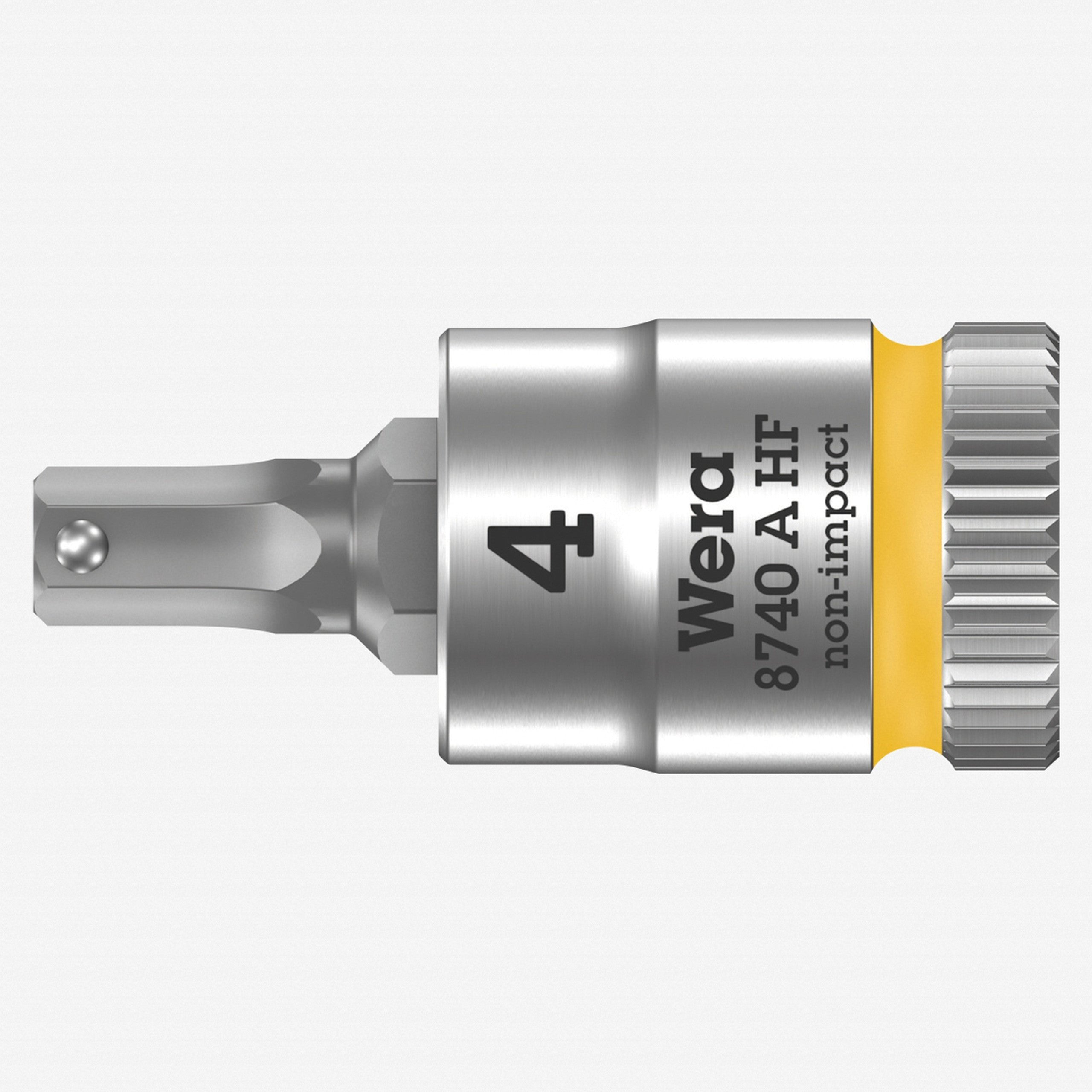 Wera 003333 8740 A Zyklop Bit-Steckschlüssel mit 1/4"-Antrieb mit Haltefunktion, 4,0 x 28 mm