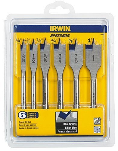 IRWIN Tools 88886 Speedbor Blue Groove Spade Bit Set, 6-Piece by IRWIN