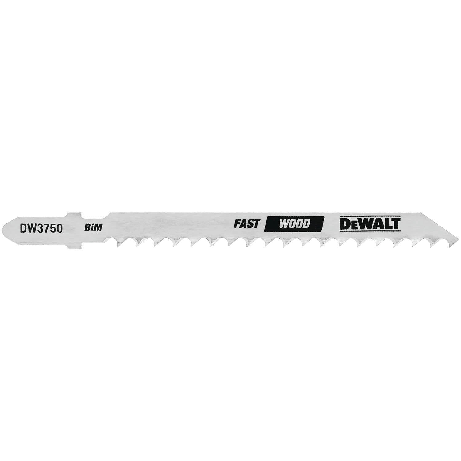 Lames de scie sauteuse à tige en T DEWALT DW3750-5-4 pouces 6 TPI pour coupe rapide du bois, alliage de cobalt et acier (paquet de 5)