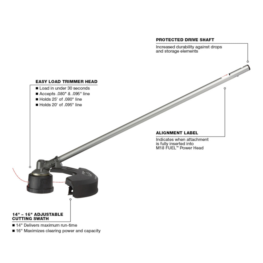 Milwaukee 49-16-2717 - M18 FUEL™ QUIK-LOK™ String Trimmer Attachment