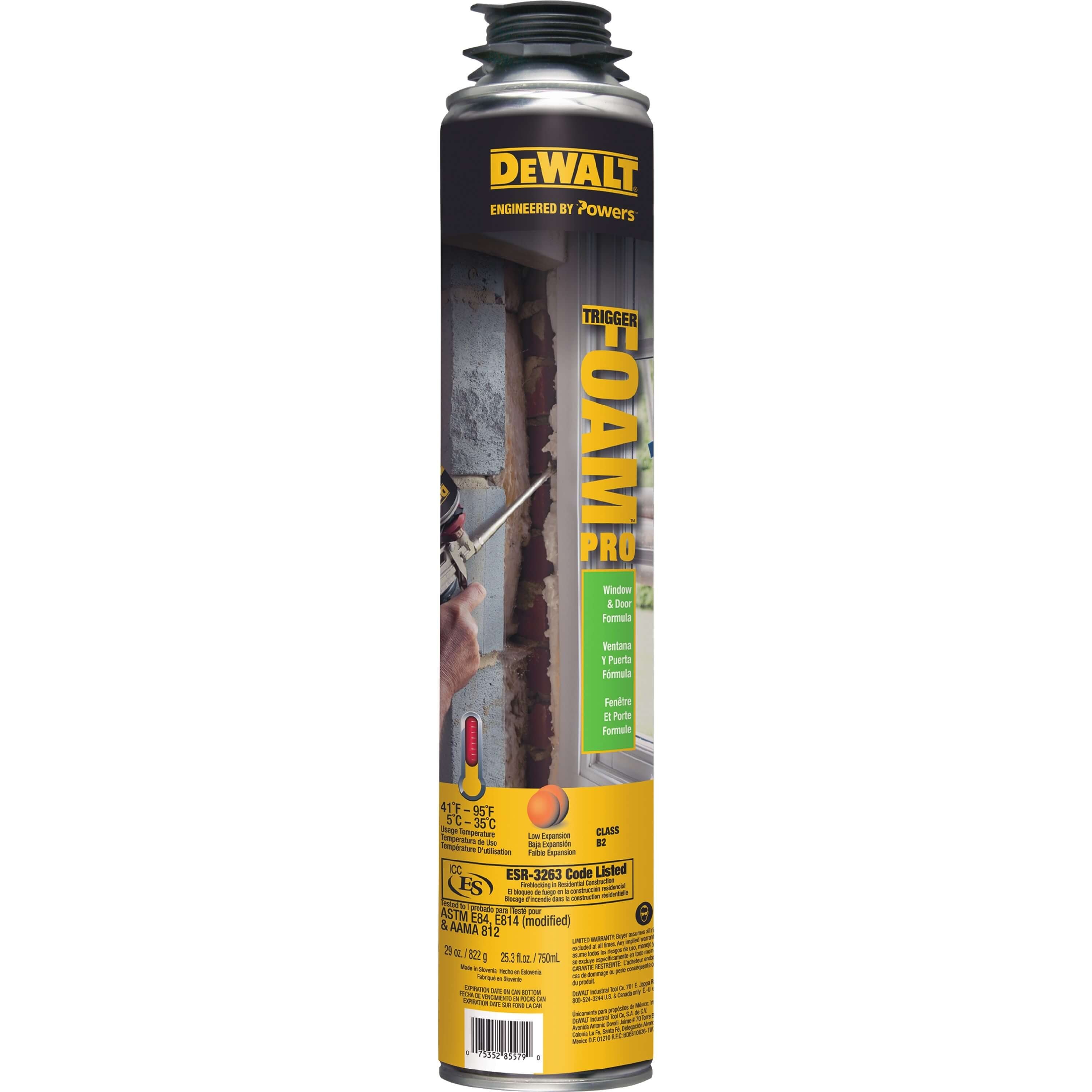 Dewalt Powers 08134P - MOUSSE À GÂCHETTE PRO POUR FENÊTRES ET PORTES