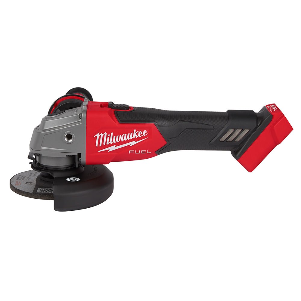 Milwaukee 2881-20 - M18 FUEL 18 Volt Lithium-Ion Brushless Cordless 4-1/2 in. / 5 in. Grinder Slide Switch, Lock-On - Tool Only