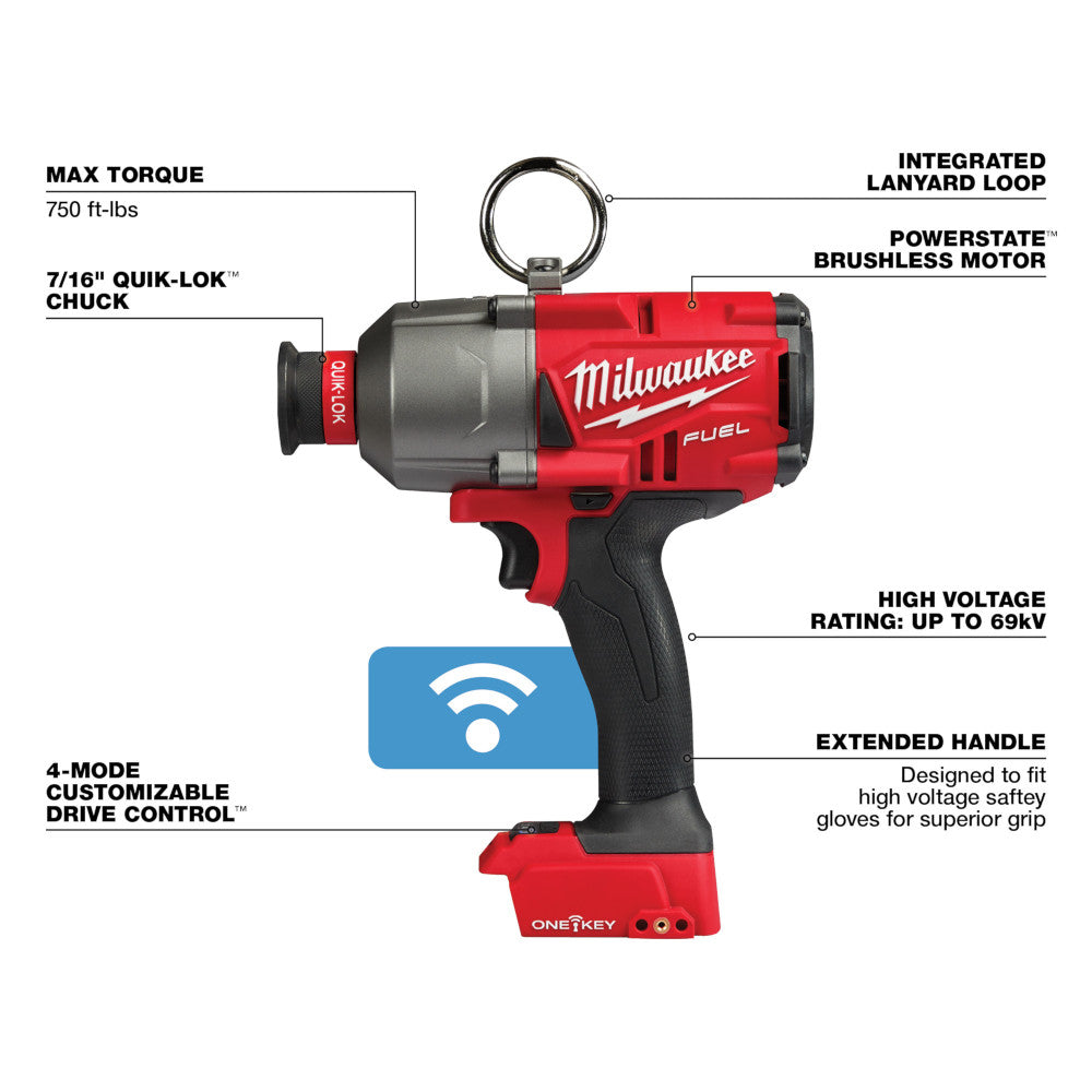 Milwaukee  2865-20  -  M18 FUEL™ 7/16" Hex Utility High Torque Impact Wrench w/ ONE-KEY™ (Tool Only)