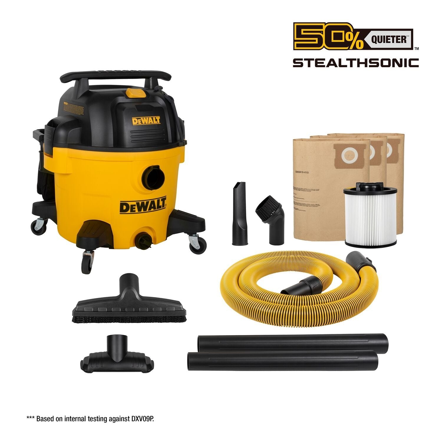 Dewalt DXV12P-QTA - 12 Gallon Stealthsonic Quiet Wet/Dry Vacuum