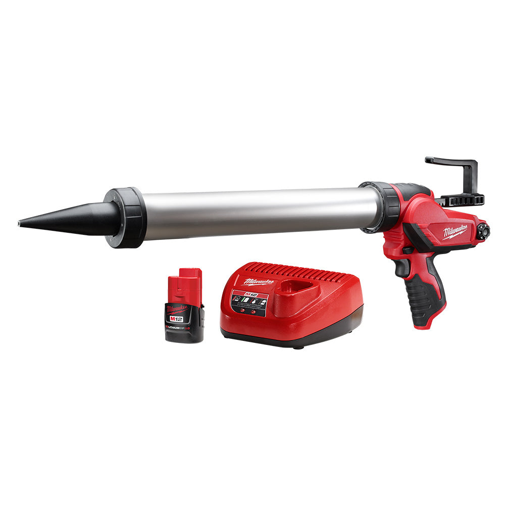 MILWAUKEE 2442-21 -  M12 20 OZ. SAUSAGE CAULK AND ADHESIVE GUN KIT