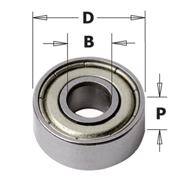 CMT 791.018.00  -  Router Bearing 5/8" diameter x 3/16" Hole